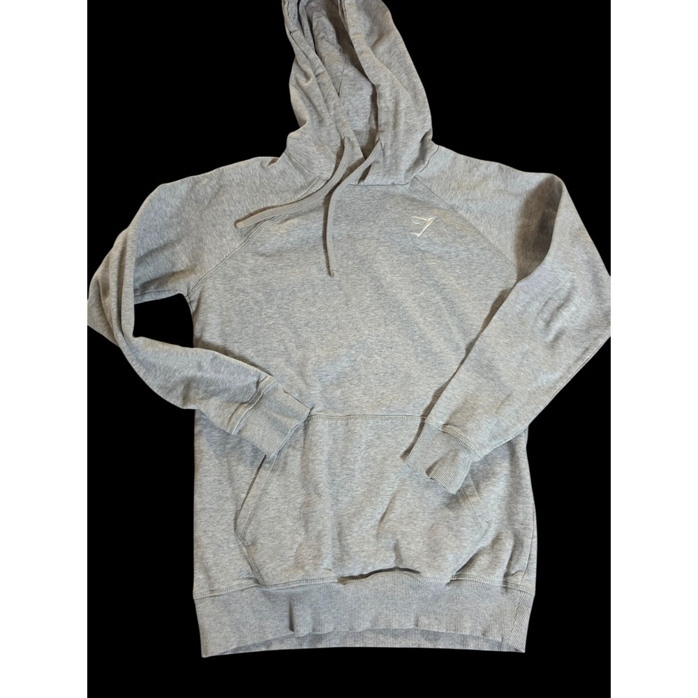 Gymshark Hoodie Gray Hooded Sweatshirt Fleece Lined Casual Men's Size XS